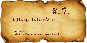 Ujlaky Talamér névjegykártya